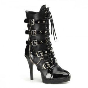 Funtasma Cop-911 - Black Pu-Patent by Pleaser Size 9